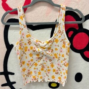 Billabong Floral Crop Tank Top